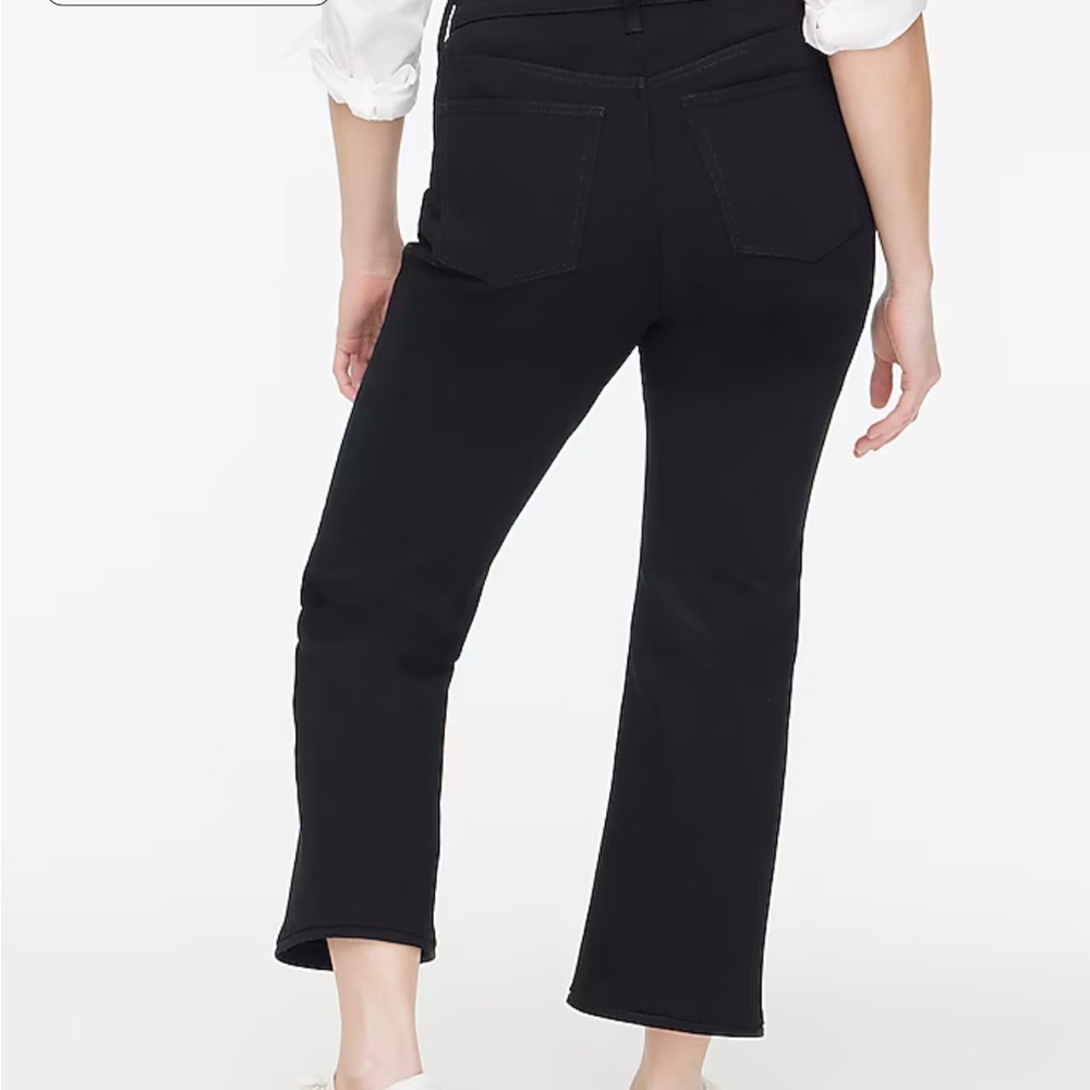 J. Crew Black Ankle Cropped Jeans with Smooth Finish